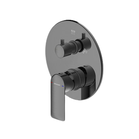 Смеситель для ванны Bravat Eddie комплект 2-функции, серый (PB8369402BTC-2-ENG)