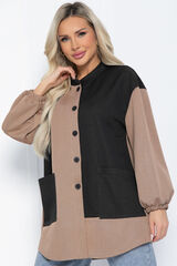 Рубашка Универ (бежево-черная) Б12494-24 LT Collection