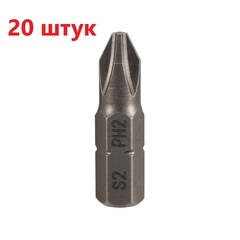 Бита PH2 х25мм S2 20шт SGS 6325-PH2-20