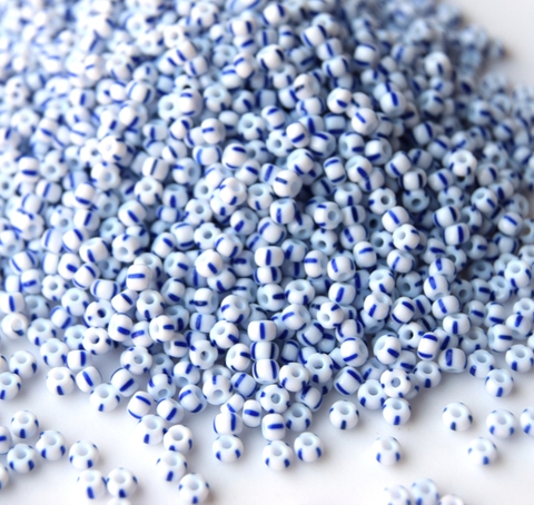 Бисер чешский полосатый Preciosa 03330, размер 6/0