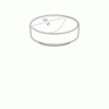 Geberit VariForm Раковина с установкой на столешницу круглой формы, D=45 см, с отв. под смеситель, с отв. перелива