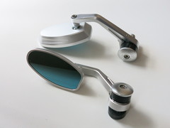 Зеркала в руль мотоцикла серебро