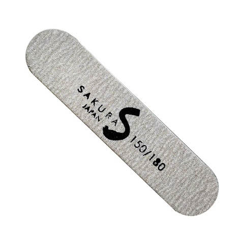 Пилка серая овал  деревянная 150/180  Sakura 10шт