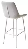 фото 4 Барный стул ХОФМАН, цвет H-09 Светло-серый, велюр / белый каркас М-City на profcook.ru