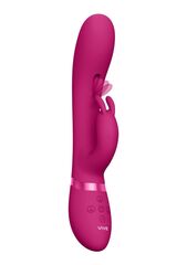 Розовый вибромассажер-кролик Tama - 23,2 см. - 