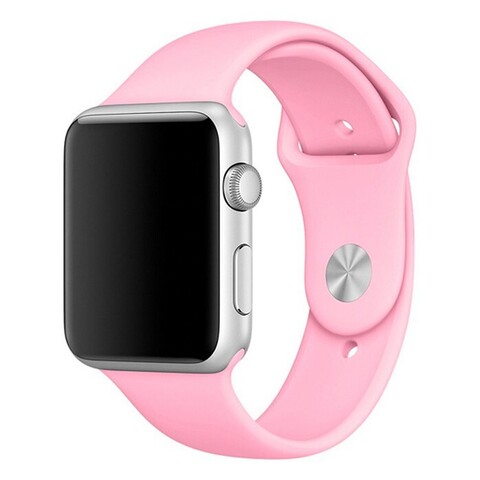 Силиконовый ремешок Sport Band 38 мм / 40 мм / 41 мм для Apple Watch (Светло-розовый)