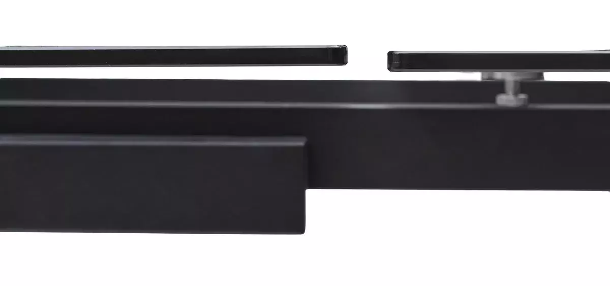 Стол ADRIA 160 SMOKED BLACK GLASS Дымчато-черное стелко/ черный каркас, DISAUR