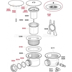 A49CR Сифон для душевого поддона, хромированный