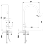 Смеситель для кухни c высоким поворотным изливом LEMARK PLUS ADVANCE LM1205C