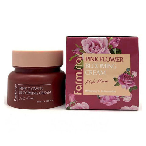 FarmStay Pink Flower Blooming Cream Pink Rose - Крем для лица с экстрактом розы