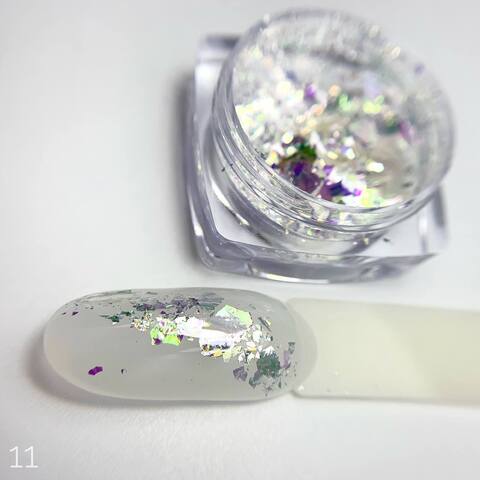 Хлопья RAINBOW зеркало сиренево-золотой опал