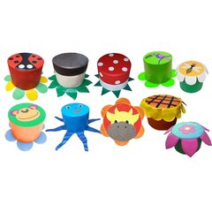 Пуф Божья коровка, Грибок, Осьминожка, Мухоморчик, Подсолнух, Зайка, Апельсин, Киви, Апельсин