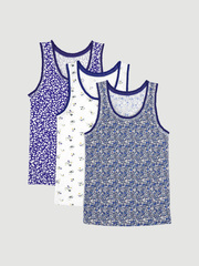 Майка для девочки Mjölk Сет из 3х штук, Blue Flowers