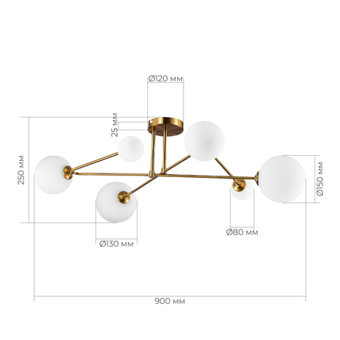 Светильник потолочный Evoluce Fantini SLE2211-302-06