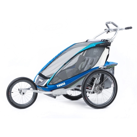 Картинка коляска Thule Chariot CX2 (в комплекте с велосцепкая) синяя  - 3