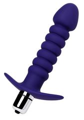 Фиолетовый анальный вибратор Condal - 14 см. - 