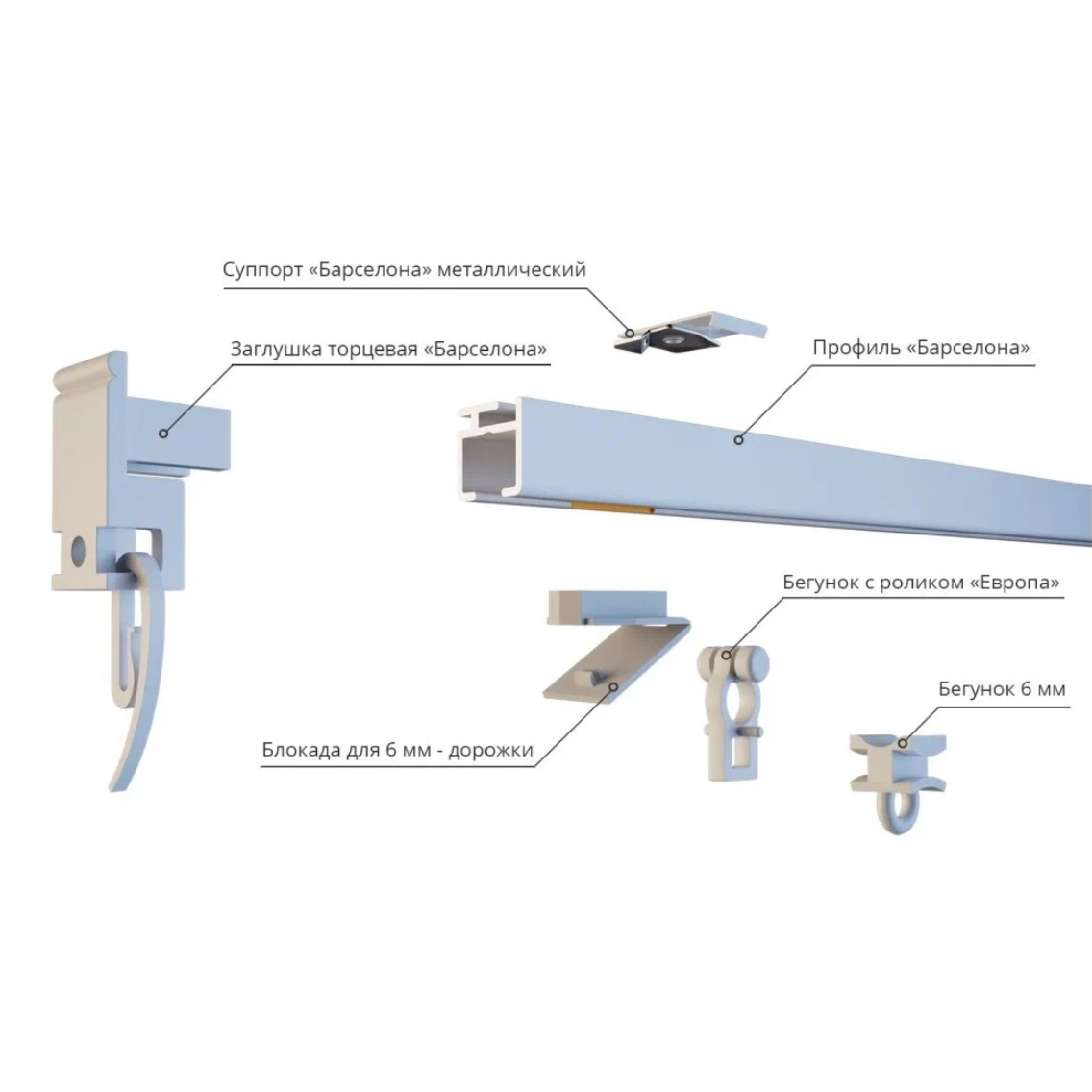 Суппорт для профильных карнизов 055р