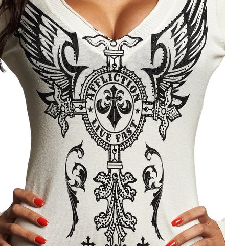 Affliction | Платье Silver Heart AW12183 принт спереди