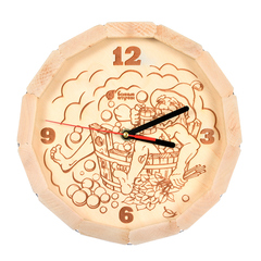 Часы кварцевые в форме бочки «В парилке» 27х8 см