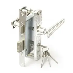 70-1-004 Замок врезной ЗВ4-3.01 (хром) 55/55мм, 4 ключа,цилиндр. мех-м 70мм, 200х85мм (ЗЕНИТ)