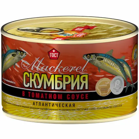 Скумбрия Атлантическая в томатном соусе 