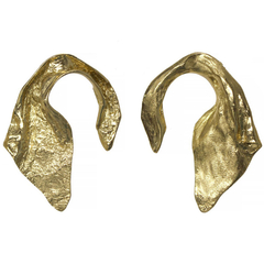 Серьги мятый металл