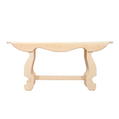 Лавка с фигурными ножками, 100х40х43,5 см, липа