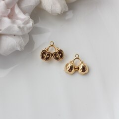 Подвеска Яблоко 12*14 мм, позолота, П026