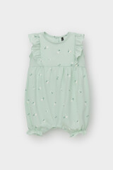 полукомбинезон  для девочки  КР 6408/пастельно-зеленый,милые цветочки к543