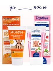 Floresan DEPILNEA Крем-депилятор для сверхчувствительной кожи лица с персиковым маслом, 50мл