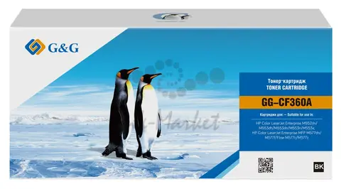 Картридж G&G GG-CF360A 508A для HP CLJ M552, M553, M577, with chip (6 000стр.), черный (замена CF360A)