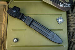 Ножны ПАТРИОТ из полипропилена с подвесом и стяжками, черные