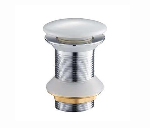 Aquatek AQ6006CW сливной набор для раковины Push-open, без перелива, крышка белая, керамическая