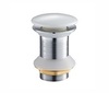 Aquatek AQ6006CW сливной набор для раковины Push-open, без перелива, крышка белая, керамическая