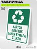 Табличка для сортировки отходов 