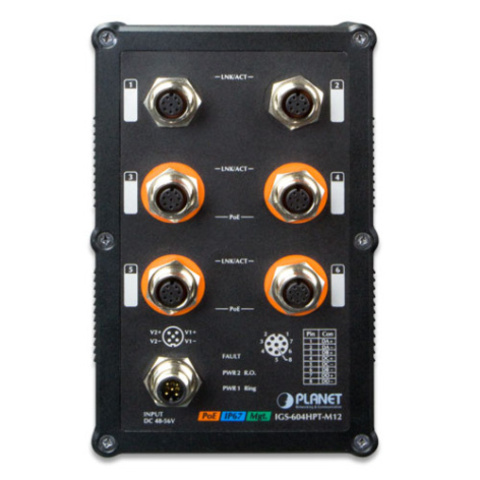 Коммутатор промышленный Planet IGS-604HPT-M12