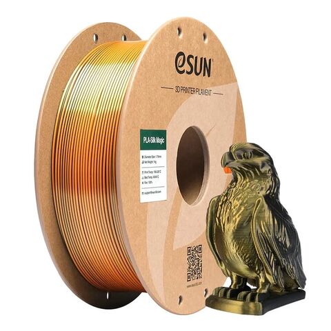 Пластик для 3D-печати eSUN PLA-Silk Magic, 1,75 мм, 1 кг, чёрный/золотой, PLA-SKMG175B-BJ1P1