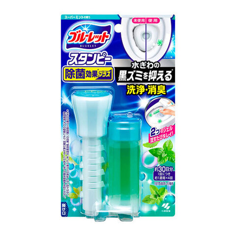 Kobayashi Bluelet Stampy Super Mint - Очиститель-цветок для туалетов, с ароматом мяты