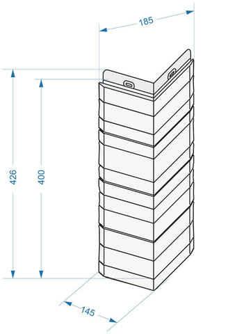 Угол наружный Камень 400 х 185 мм Янтарный