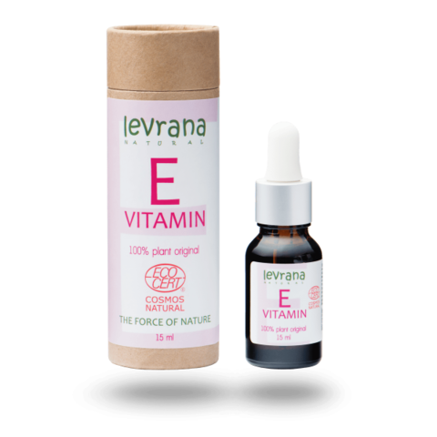 Сыворотка для лица Витамин E, растительный, чистый антиоксидант, 15мл ECOCERT Levrana