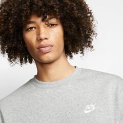 Толстовка теннисная Nike Swoosh Club Crew M - dk grey heather/white