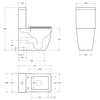 BelBagno BB2197CP-TOR/SC/BB2197T Унитаз-компакт безободковый со смывом TORNADO BelBagno LUCE-TOR BB2197CP-TOR/SC/BB2197T