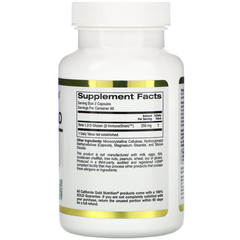 California Gold Nutrition, Бета-глюкан 1-3D с Beta-ImmuneShield, 250 мг на порцию, 120 растительных капсул
