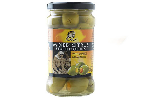 Оливки фаршированные апельсином и лимоном Gaea, 295г