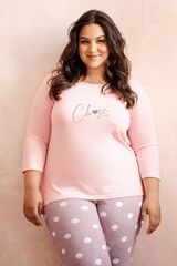 Пижама женская со штанами TARO 3214/3268 LIBBY_Светло-розовый + светло-лиловый