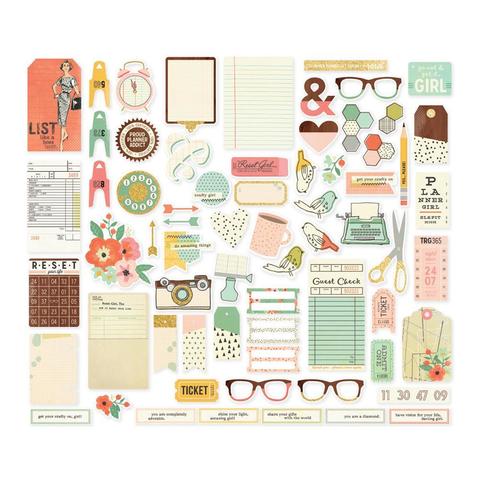 Высечки Reset Girl Bits & Pieces Die-Cuts-67 шт