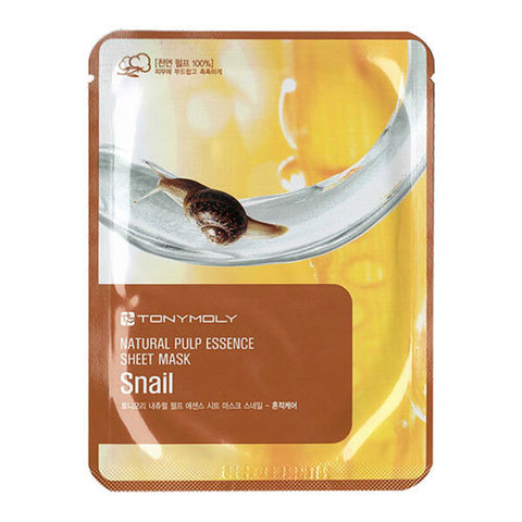 Tony Moly Essence Sheet Mask-Snail Skin Damage Care - Питательная маска-эссенция для лица с улиточным муцином