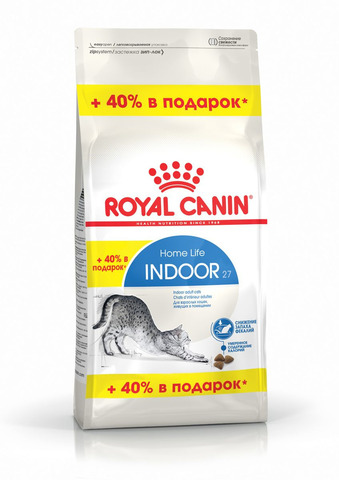 ПРОМО! Royal Canin Indoor 27 сухой корм для кошек, живущих в помещении 400+160 г