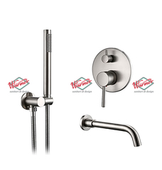 Комплект для ванны и душа Warmer Brushed Chrome Line 260135