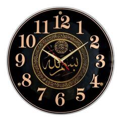 Часы настенные РУБИН  4040-106  круг d-39 см, корпус черный "Молитва"